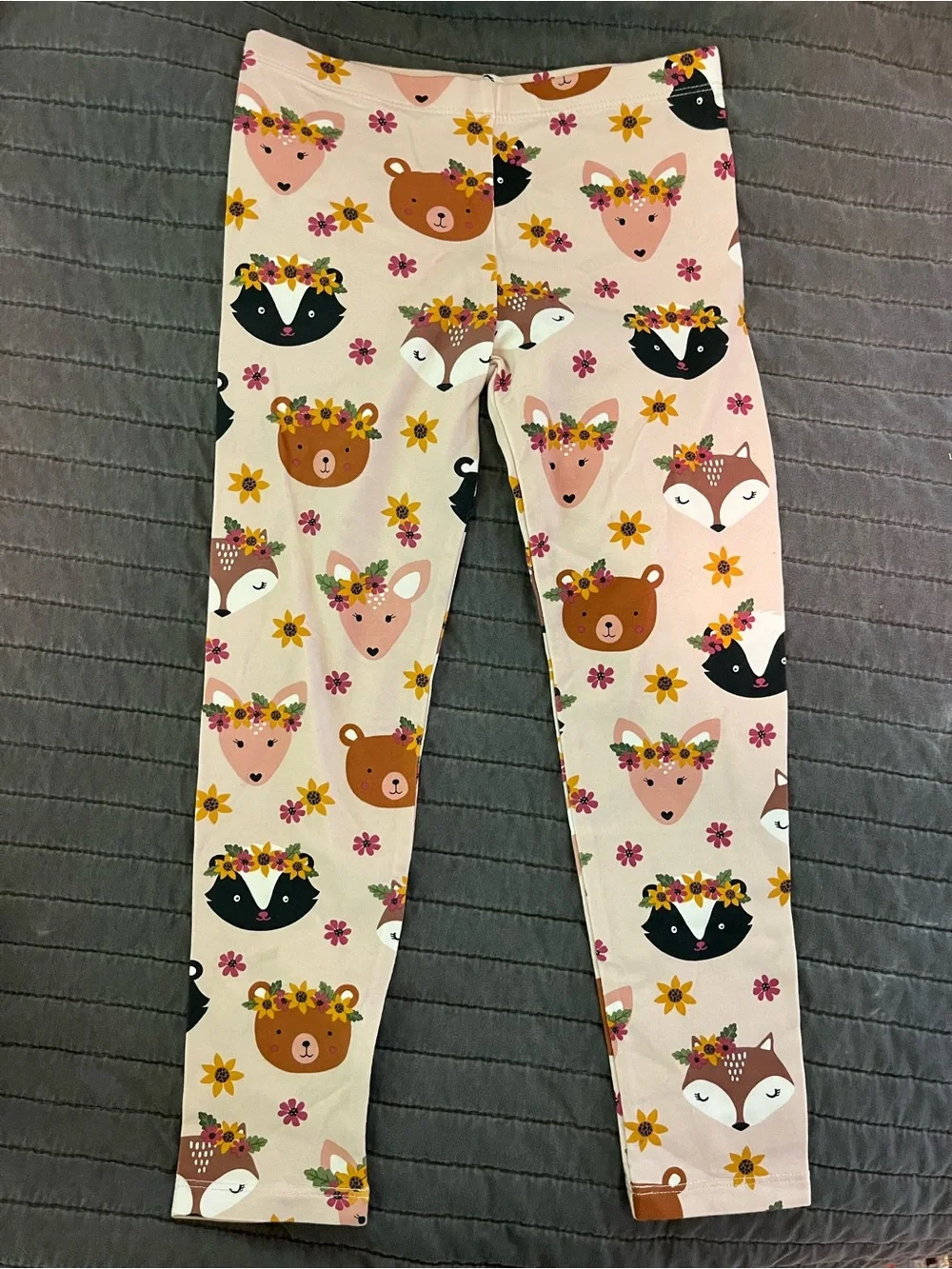 The Children's Place Rust Orange Fox 'Thankful' Top & Floral Animal Leggings Set - Picture 3 of 5